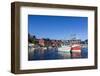 Commercial Fishing and Whaling Boats Line the Busy Inner Harbor in the Town of Ilulissat-Michael Nolan-Framed Photographic Print