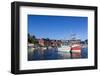 Commercial Fishing and Whaling Boats Line the Busy Inner Harbor in the Town of Ilulissat-Michael Nolan-Framed Photographic Print