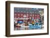 Commercial Fishing and Whaling Boats Line the Busy Inner Harbour in the Town of Ilulissat-Michael Nolan-Framed Photographic Print