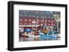 Commercial Fishing and Whaling Boats Line the Busy Inner Harbour in the Town of Ilulissat-Michael Nolan-Framed Photographic Print