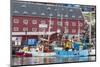 Commercial Fishing and Whaling Boats Line the Busy Inner Harbour in the Town of Ilulissat-Michael Nolan-Mounted Photographic Print