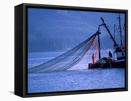 Commercial Fishing Trawler, Frederick Arm, Inside Passage, Southeast Alaska, USA-Stuart Westmoreland-Framed Stretched Canvas