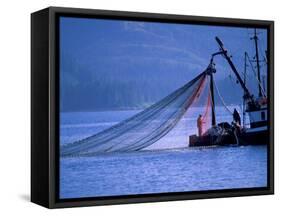 Commercial Fishing Trawler, Frederick Arm, Inside Passage, Southeast Alaska, USA-Stuart Westmoreland-Framed Stretched Canvas