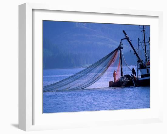 Commercial Fishing Trawler, Frederick Arm, Inside Passage, Southeast Alaska, USA-Stuart Westmoreland-Framed Premium Photographic Print