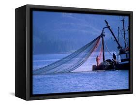 Commercial Fishing Trawler, Frederick Arm, Inside Passage, Southeast Alaska, USA-Stuart Westmoreland-Framed Stretched Canvas