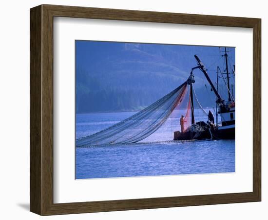 Commercial Fishing Trawler, Frederick Arm, Inside Passage, Southeast Alaska, USA-Stuart Westmoreland-Framed Photographic Print