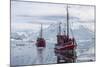 Commercial Iceberg Tours Amongst Huge Icebergs Calved from the Ilulissat Glacier-Michael-Mounted Photographic Print