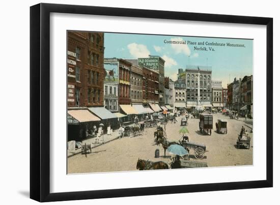 Commercial Place, Norfolk-null-Framed Art Print