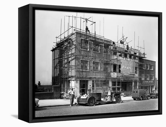 Commercial Shop Unit Construction in Rotherham, South Yorkshire, 1962-Michael Walters-Framed Stretched Canvas