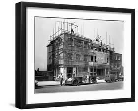 Commercial Shop Unit Construction in Rotherham, South Yorkshire, 1962-Michael Walters-Framed Photographic Print