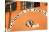 Commercial sign of a bar, Flamenca La Perla, Cadiz, Andalusia, Spain-null-Stretched Canvas