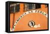 Commercial sign of a bar, Flamenca La Perla, Cadiz, Andalusia, Spain-null-Framed Stretched Canvas