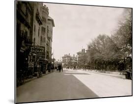 Commercial Street with Persian Bazaar and El Unico Gift Shop, Saint Augustine, Fla.-null-Mounted Photo