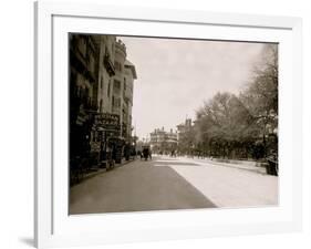 Commercial Street with Persian Bazaar and El Unico Gift Shop, Saint Augustine, Fla.-null-Framed Photo