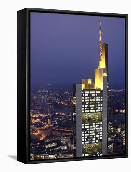 Commerzbank Building from Helaba Building, Frankfurt, Hessen, Germany-Alan Copson-Framed Stretched Canvas