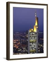 Commerzbank Building from Helaba Building, Frankfurt, Hessen, Germany-Alan Copson-Framed Photographic Print