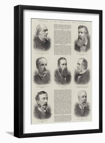 Commissioners of the Colonial and Indian Exhibition-null-Framed Giclee Print