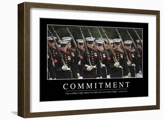 Commitment: Inspirational Quote and Motivational Poster-null-Framed Premium Photographic Print