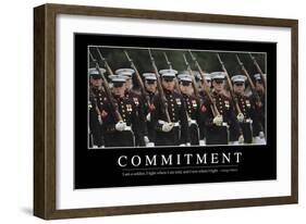 Commitment: Inspirational Quote and Motivational Poster-null-Framed Premium Photographic Print