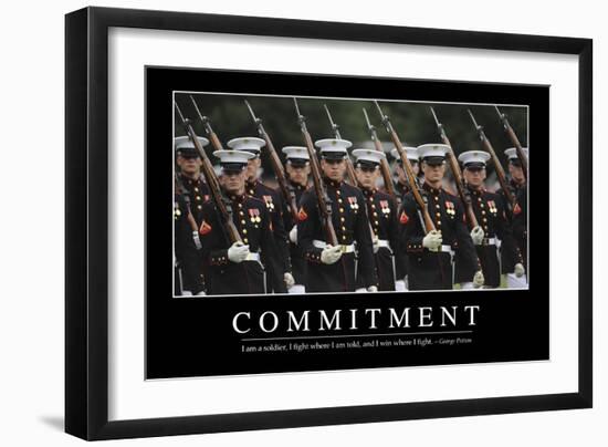 Commitment: Inspirational Quote and Motivational Poster-null-Framed Premium Photographic Print