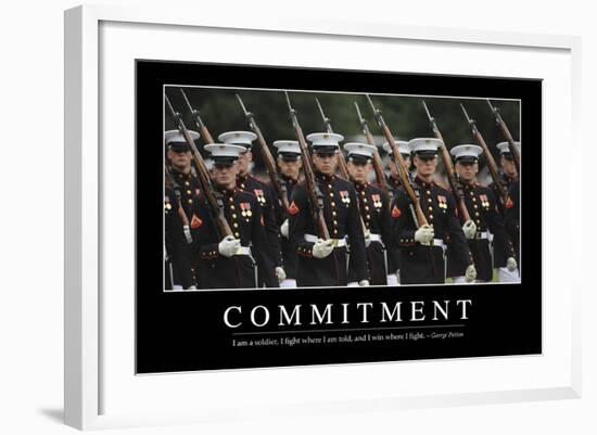 Commitment: Inspirational Quote and Motivational Poster-null-Framed Photographic Print