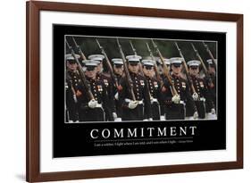 Commitment: Inspirational Quote and Motivational Poster-null-Framed Photographic Print