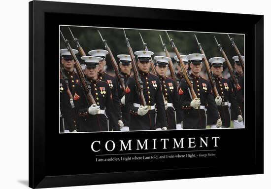 Commitment: Inspirational Quote and Motivational Poster-null-Framed Photographic Print