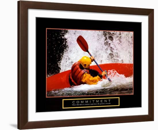 Commitment: Kayak-null-Framed Art Print