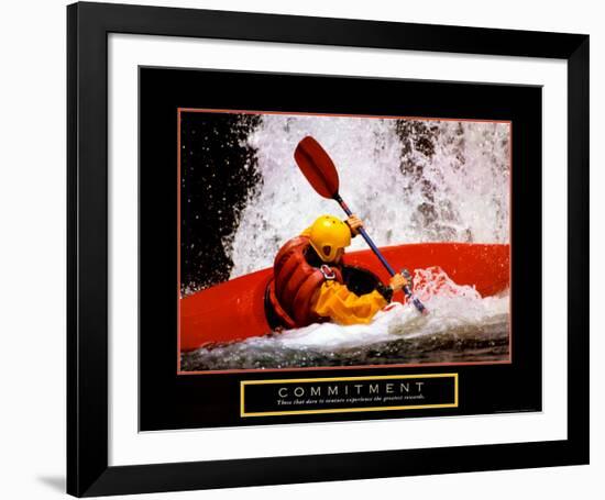 Commitment: Kayak-null-Framed Art Print