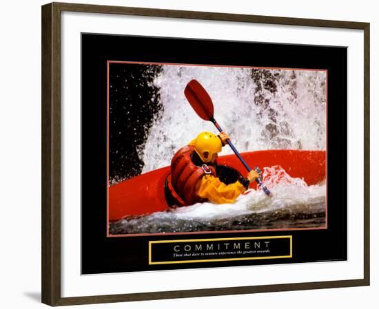 Commitment: Kayak-null-Framed Art Print