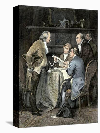 Committee Writing the Declaration of Independence, c.1776-null-Stretched Canvas