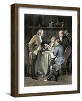 Committee Writing the Declaration of Independence, c.1776-null-Framed Giclee Print