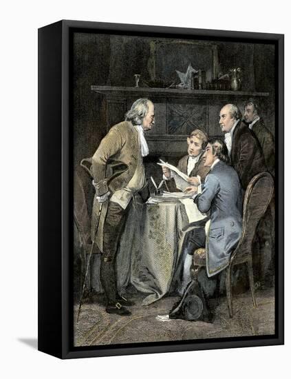 Committee Writing the Declaration of Independence, c.1776-null-Framed Stretched Canvas