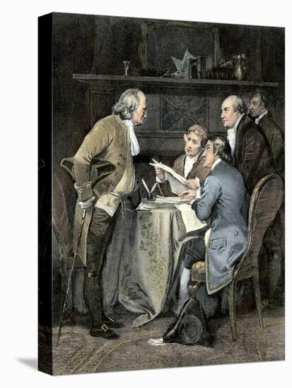 Committee Writing the Declaration of Independence, c.1776-null-Stretched Canvas