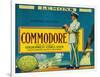 Commodore Lemon Label - Tustin, CA-Lantern Press-Framed Art Print