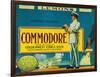 Commodore Lemon Label - Tustin, CA-Lantern Press-Framed Art Print