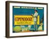 Commodore Lemon Label - Tustin, CA-Lantern Press-Framed Art Print