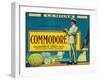 Commodore Lemon Label - Tustin, CA-Lantern Press-Framed Art Print