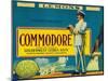 Commodore Lemon Label - Tustin, CA-Lantern Press-Mounted Art Print