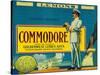 Commodore Lemon Label - Tustin, CA-Lantern Press-Stretched Canvas