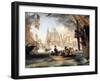 Commodore Perry at the Battle of Lake Erie-Thomas Birch-Framed Giclee Print