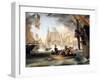 Commodore Perry at the Battle of Lake Erie-Thomas Birch-Framed Giclee Print