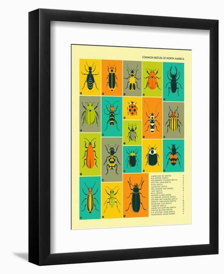 Common Beetles of North America-Jazzberry Blue-Framed Art Print