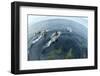 Common Dolphins (Delphinus Delphis) Surfacing, Fisheye Lens. Pico, Azores, Portugal, June 2009-Lundgren-Framed Photographic Print