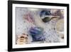 Common Florida Sea Shells under Surge of Seawater and Sea Foam at Beach, Tarpon Springs-Lynn M^ Stone-Framed Photographic Print