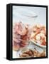 Common Shrimp, Busumer Shrimps and Gambas-Peter Medilek-Framed Stretched Canvas