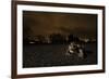 Common Toad (Bufo Bufo) and Common Frog (Rana Temporaria) in Amplexus in Urban Park-Sam Hobson-Framed Photographic Print