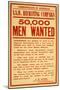 Commonwealth of Australia - 50,000 Men Wanted, Pub. C.1916-null-Mounted Giclee Print