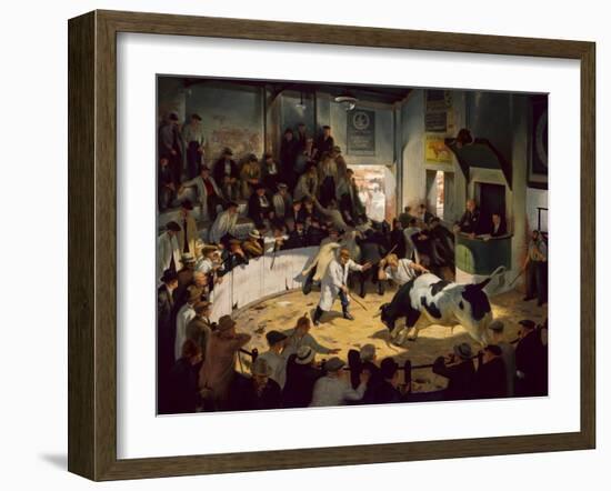 Commotion in the Cattle Ring-James Bateman-Framed Giclee Print