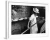 Communal Bakery in Primitive Mexican Village, Loaves of Bread Being Shoved into Adobe Oven-null-Framed Photographic Print